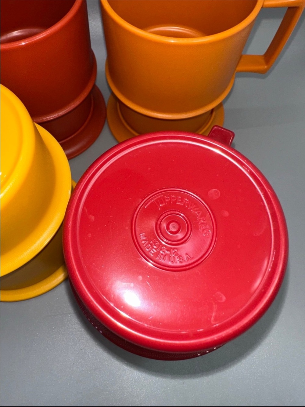 Tupperware Vintage Stacking Coffee Cups
With Lids/Coasters Set Of 4 - Picture 5 of 10